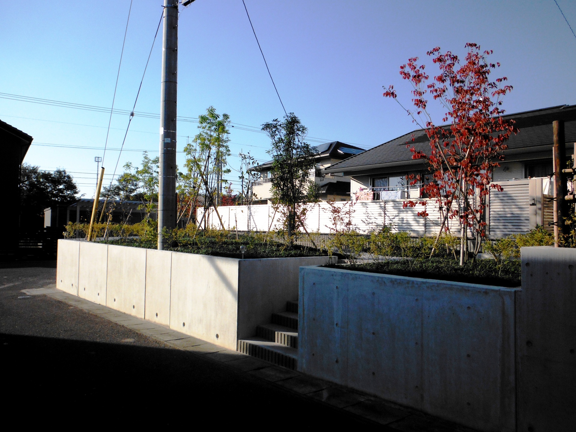 我が家の庭が散歩道～数々の樹木で目隠しを兼ねたお庭(郡山市-T様邸)