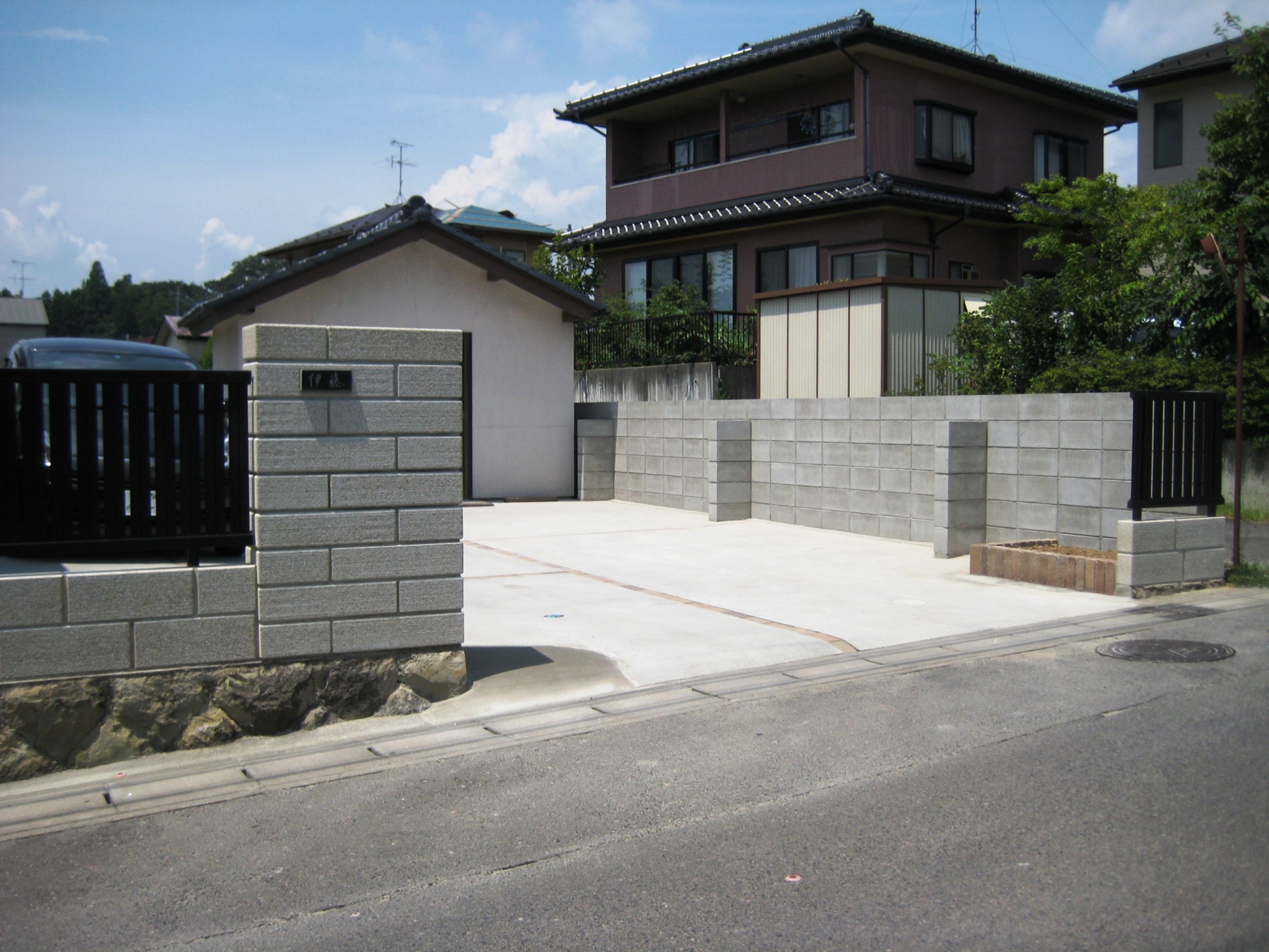 以前の雰囲気がそのまま塀のリニューアル（郡山市　Ｉ様 邸）