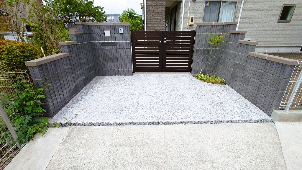 郡山市　ガーデンリフォーム工事　門まわり