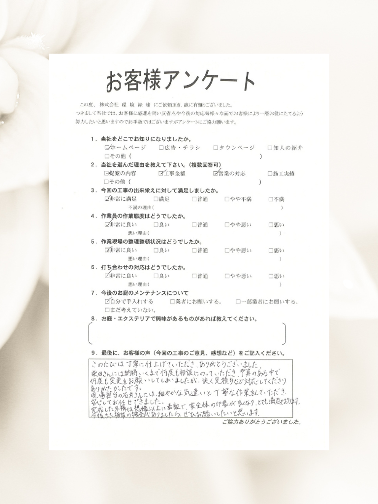 お客様アンケート