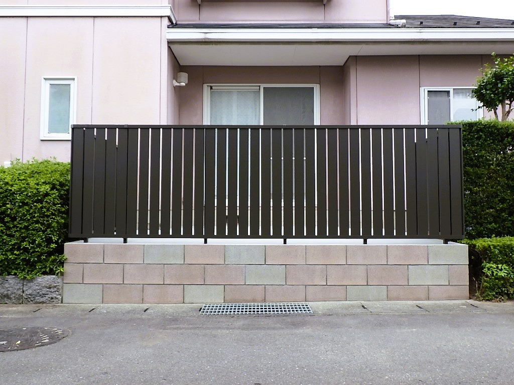 福島市　デッキ延長　目隠しフェンス