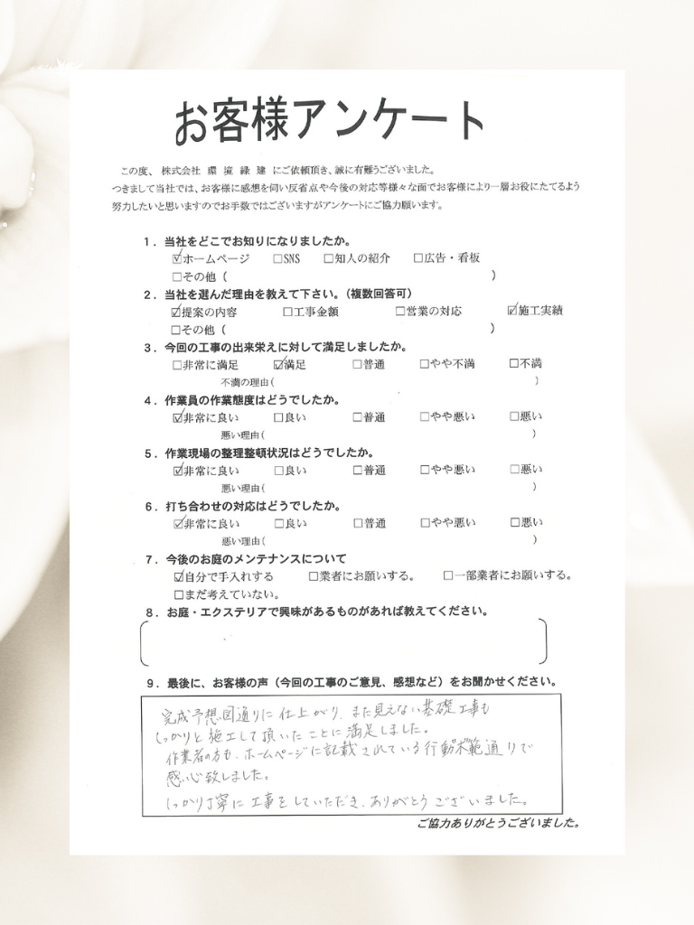 お客様アンケート